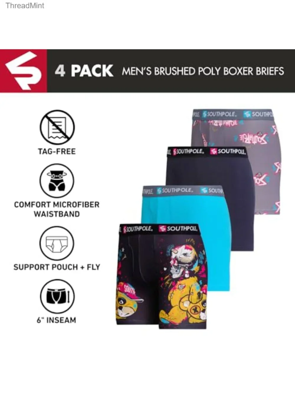 Southpole Boxer Briefs 4-Pack 6